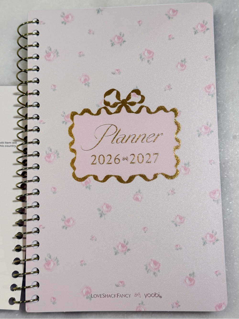 NWT LoveShackFancy x Target Yoobi Everblooming Rosettes Ballet Bloom Planner
